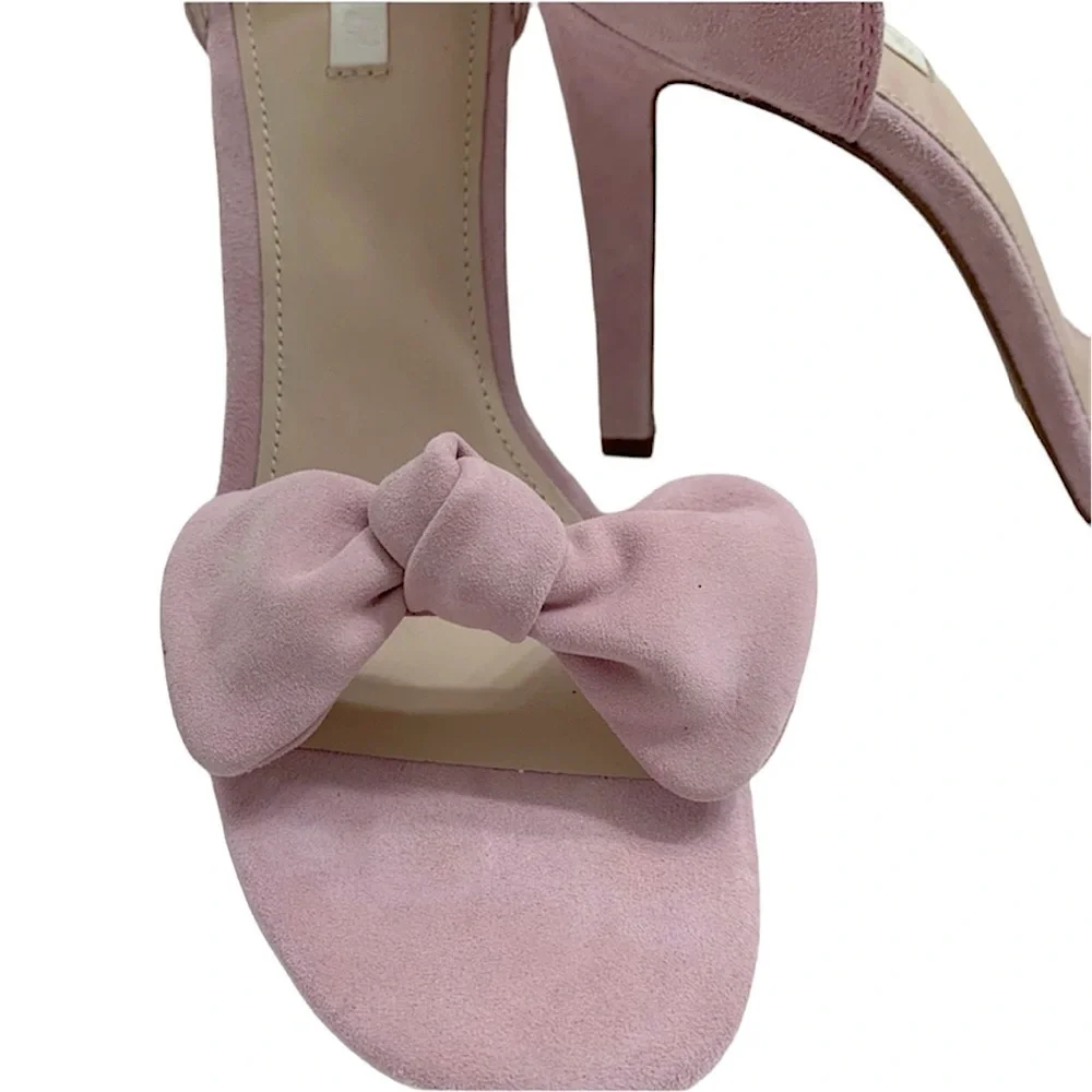 H&M Suede Bow Stiletto Heels Size 7/38 New